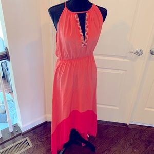 Chelsea flower pink beaded maxi Dress